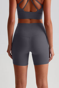 Women High Waisted Butt Lifting Seamless Naked Sensation Yoga Shorts