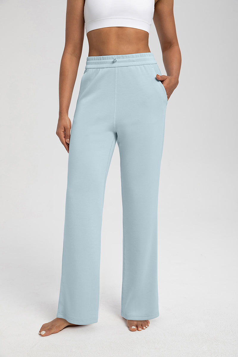 Women Modal Air Layer Loose Fit Yoga Straight Leg Pants