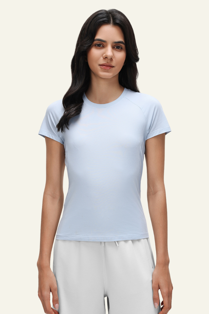 Women's Round-necked Slim Athletic T-Shirt.