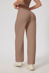 Women'S Straight-Leg High-Rise Yoga Pocket Trousers