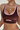 Wome's Contrast Trim Cut Out Padded Crisscross Back Sports Bra