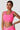 Women's Wide Straps Contrast Line U-Back Sports Bra