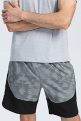 Men's Breathable Drawstring Running Shorts with Side Reflective Stripes
