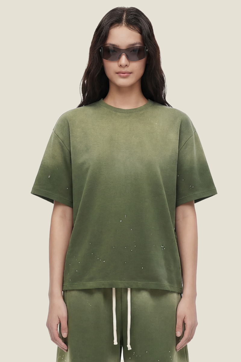 Unisex Splatter Air Mamba Tee - Vintage Wash Loose