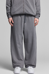 Faded, frayed-edged sweatpants