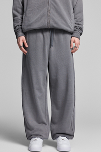 Faded, frayed-edged sweatpants