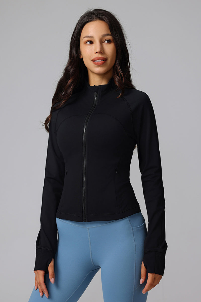 Women'S Slim Fit Sports Zipper Jacket