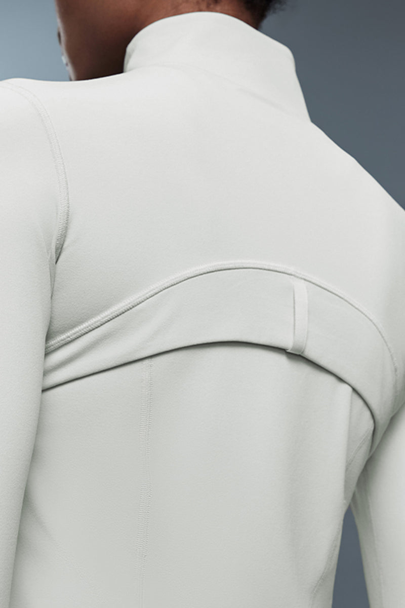 Women Stand-Collar Slim-Fit Zippered Yoga Running Workout Jacket