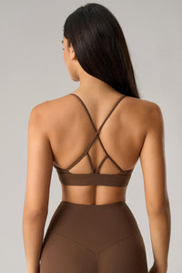 Women V-Neck Wire-Free Sculpting High-Support Yoga Sports Bra