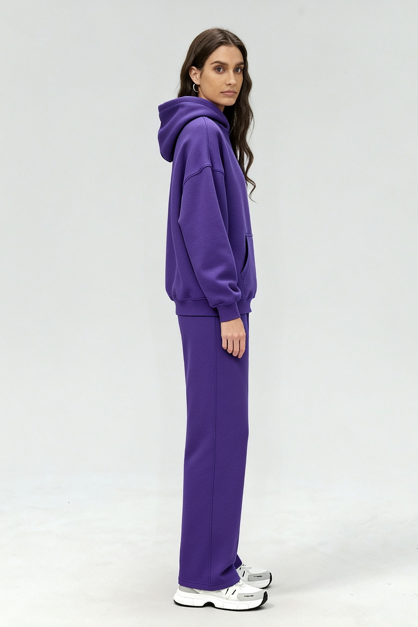 Unisex Oversize Fleece-Lined Hoodie and Pants Set