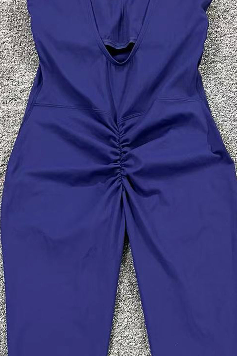Women Hollow Out Beauty Back Peach Butt Tight One-Piece Nude Quick Dry Sports Fitness Yoga Clothing