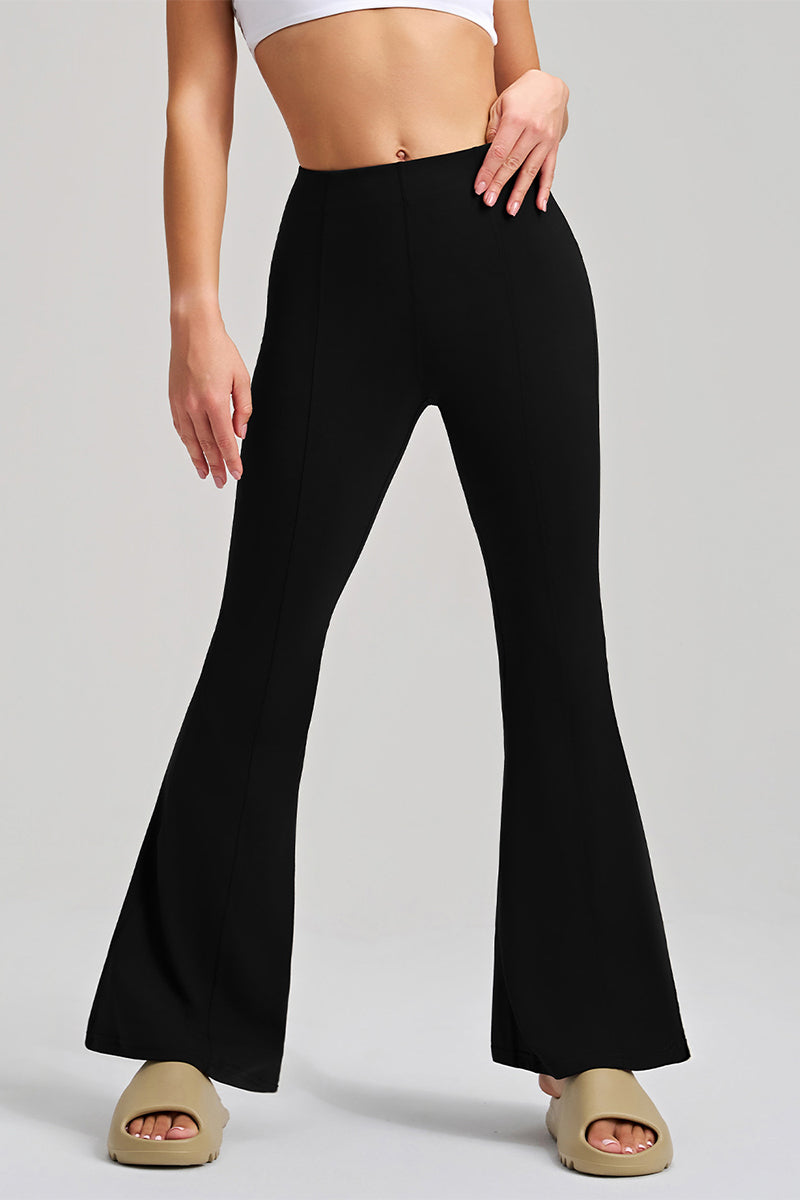 Women High-Waist Flared Butt-Lifting Naked-Feel Yoga Leggings