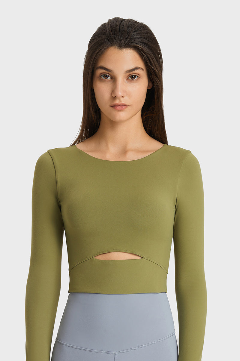 Women'S Yoga Slim Fit Long Sleeved Thumbhole
