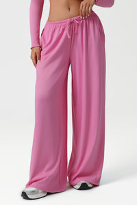 Women Wide Leg Low Rise Pocket Yoga Pants