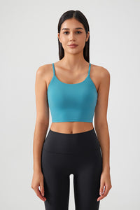 Women Gathering Anti-Shock One Cup Back Fitness Yoga Exercise Camisole Top
