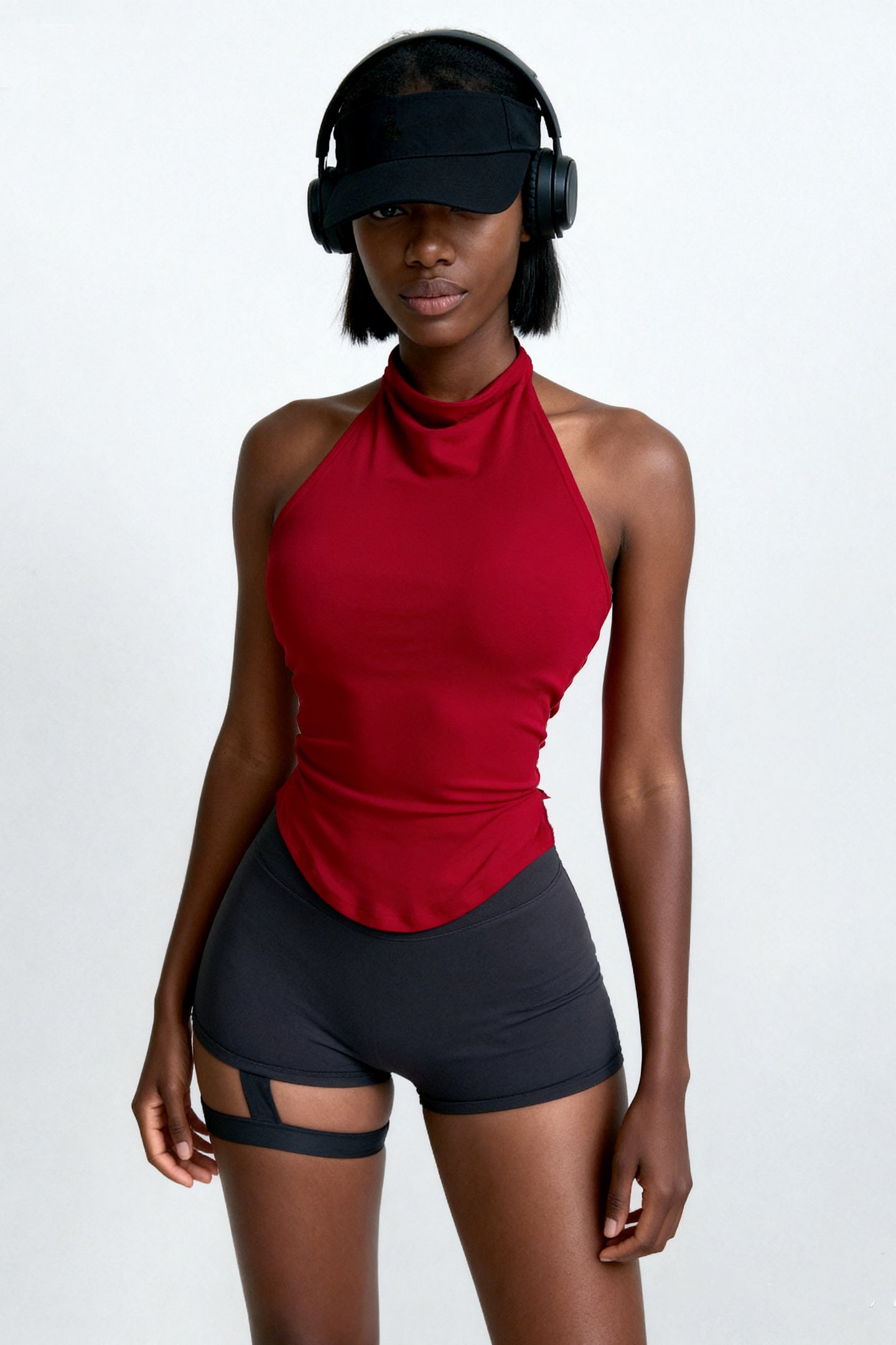 Women's backless sleeveless TankTop with chest pads