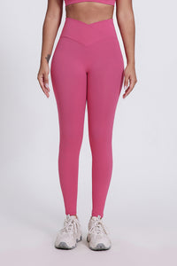Women'S Bright Crossover High-Waisted Hip Lift Dance Stretch Cropped Pants