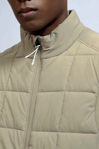 Men Lightweight Windproof Quilted Stand Collar Vest Jacket