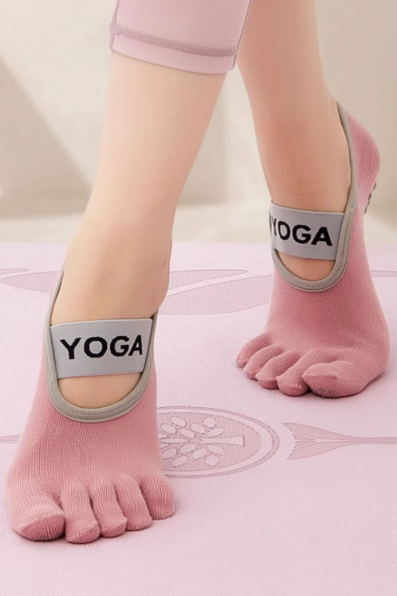 Women's Five-Finger Separation Silicone Anti-Slip Yoga Socks