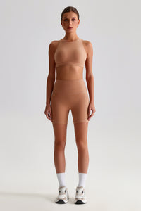 Women Outdoor Quick-Dry Naked Sensation Yoga Set: Cross-Back Slim-Fit Sports Bra + High-Waisted Sculpting Shorts