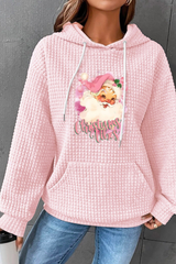 Women Christmas Waffle Knit Hoodie