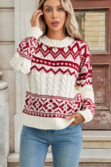 Vintage Jacquard Knit Sweater