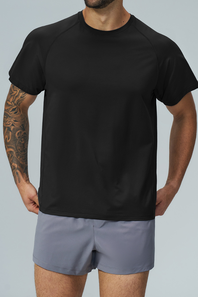 Men's Raglan Sleeve Quick Dry Sports Short Sleeve T-Shirt