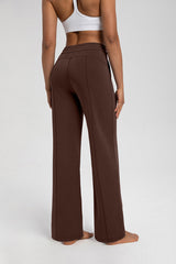 Women Modal Air Layer Loose Fit Yoga Straight Leg Pants
