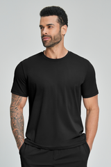 Men's Brushed Round-Neck Casual Sports T-shirt