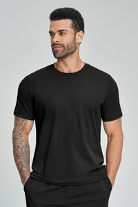 Men's Brushed Round-Neck Casual Sports T-shirt