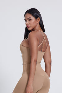 Women'S Crossover Backless Suspender Bra Underwear Sports Vest