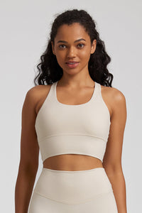 Wide Strap Back Cross Sports Bra