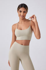 Women Running Sexy Y Back Anti-Shock Gathering Yoga Sports Bra