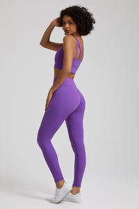 Double Strap Bra + 2-Piece Sports Leggings Set