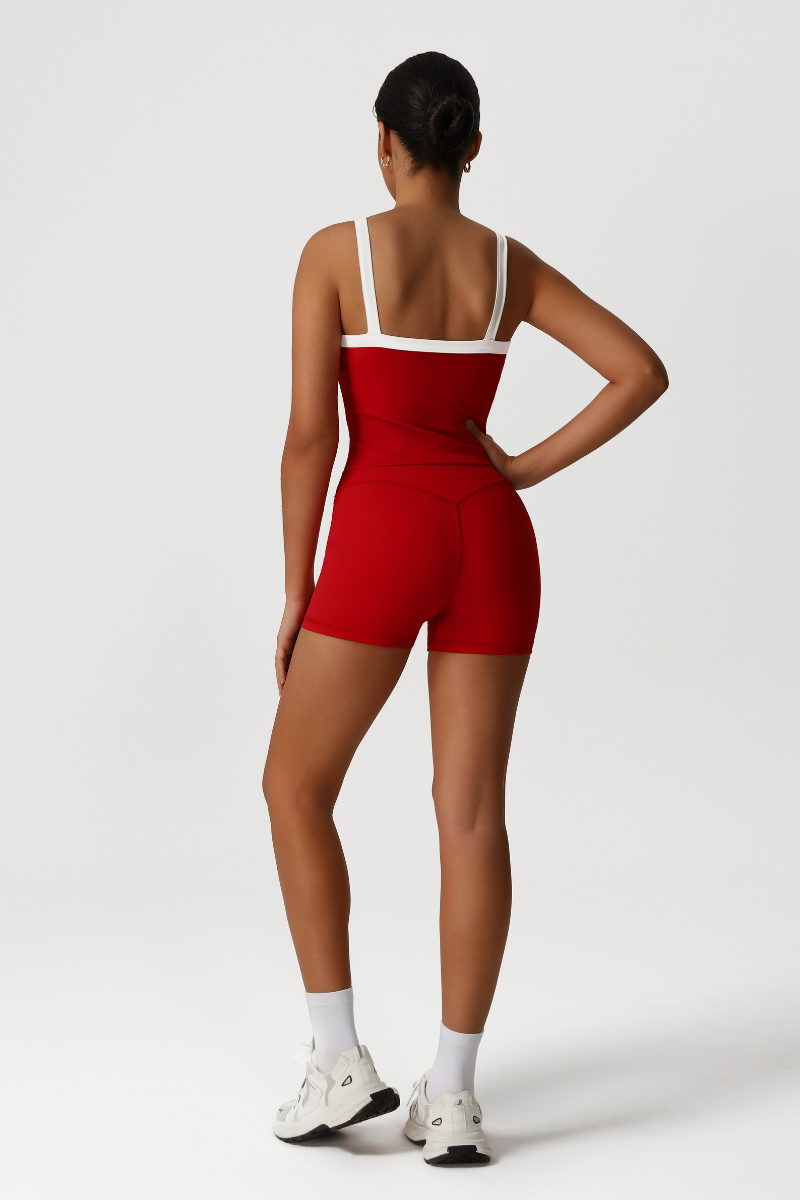 Women High-Waisted Butt-Lifting Yoga Set: Vest + Shorts