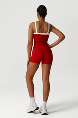Women High-Waisted Butt-Lifting Yoga Set: Vest + Shorts
