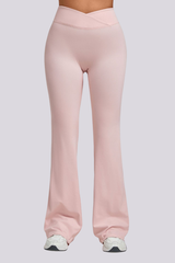 Women's Athletic Naked Feel Cross Waist Yoga Flared Pants