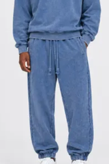 Unisex Fall 100% Cotton Vintage Washed Jogger