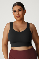 Plus Size Women's Dual-Adjustable Sports Bra