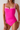 Women's Color-Block Square-Neck One-Piece Swimsuit