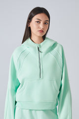 Women'S Half Zipper Loose Hoodie