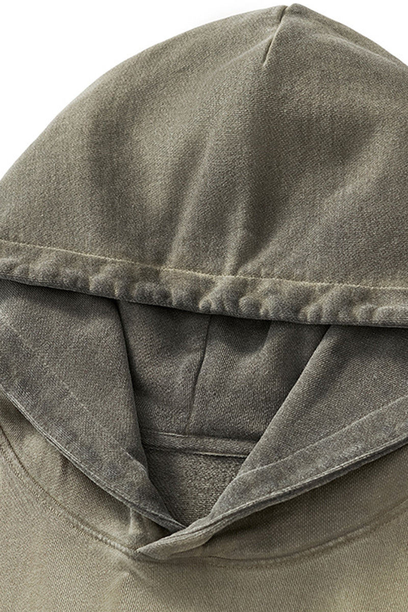 Unisex Grunge Wash Loose Fit Hoodie
