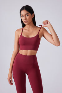 Women Running Sexy Y Back Anti-Shock Gathering Yoga Sports Bra