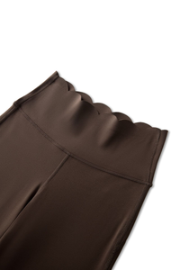 Women's Petal Hem Solid Flared  Yoga Pants