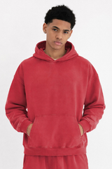 Men's  Fall 100% Cotton Washed Vintage Heavyweight Hoodie