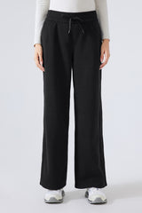 Women'S Casual Sport Waist Drawstring Wide Leg Pants