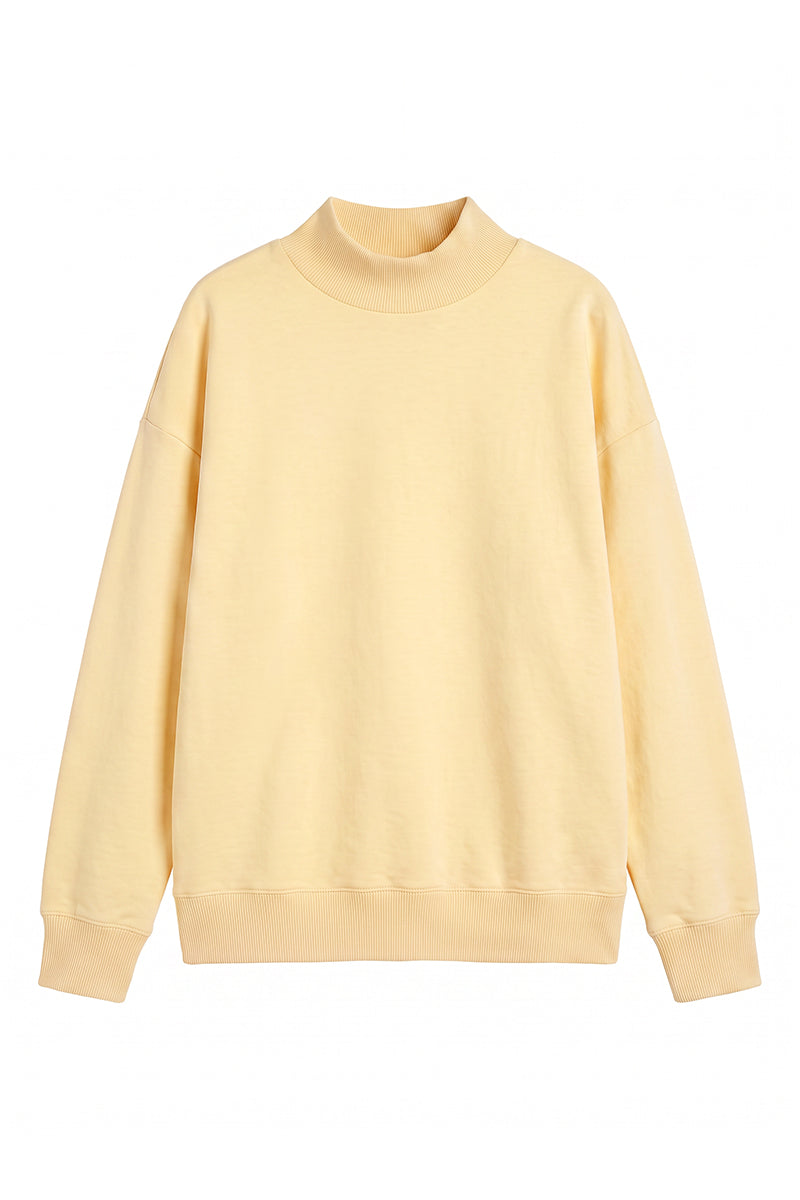 Women's Fall Fleece Relaxed Mock Neck Sweatshirt