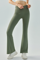 Women's High Waist Drawstring Hip Lifting Flared Yoga Pants
