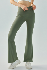 Women's High Waist Drawstring Hip Lifting Flared Yoga Pants