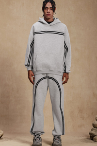 Vintage-style hooded sweatshirt set